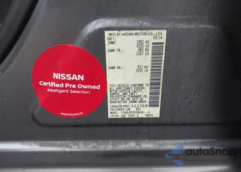 2015 Nissan Leaf S из США, поврежденный, VIN 1N4AZ0CP6FC311769